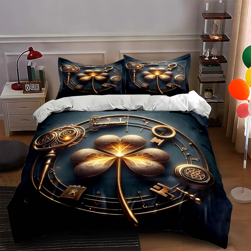 Golden clover design Bedding Duvet cover sets Duvet covers Pillowcases gifts (1 * Duvet Cover 2 * Pillowcases, without duvet insert) 135x200cm
Golden clover design Bedding Duvet cover sets Duvet covers Pillowcases gifts (1 * Duvet Cover 2 * Pillowcases, without duvet insert) 135x200cm