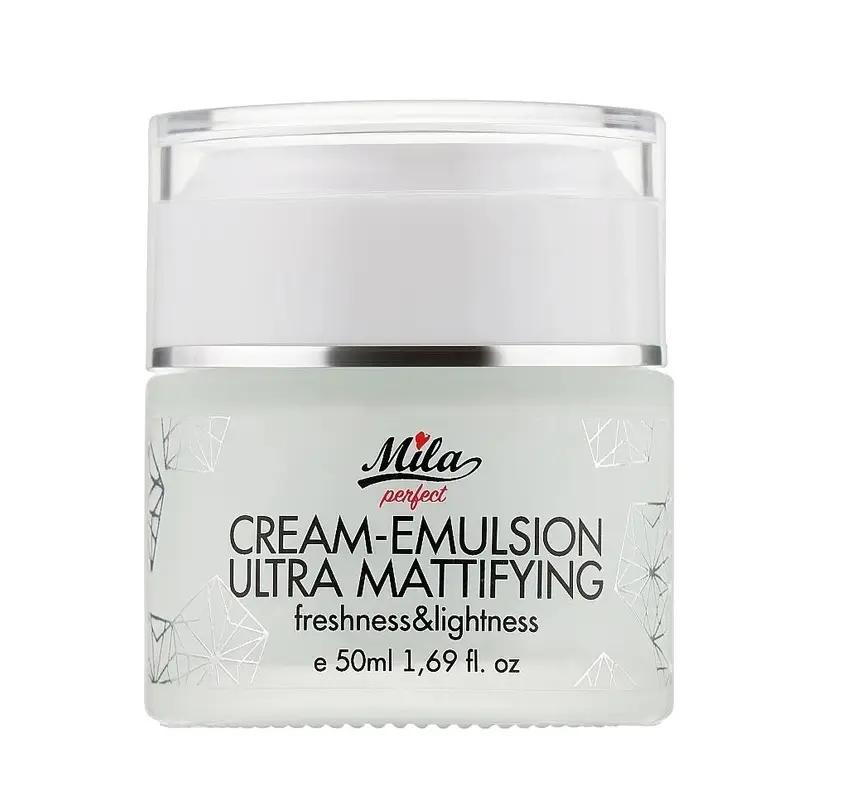 Ніжно матуюча крем-емульсія Cream-emulsion ultra mattifying Mila perfect 50 мл
Ніжно матуюча крем-емульсія Cream-emulsion ultra mattifying Mila perfect 50 мл