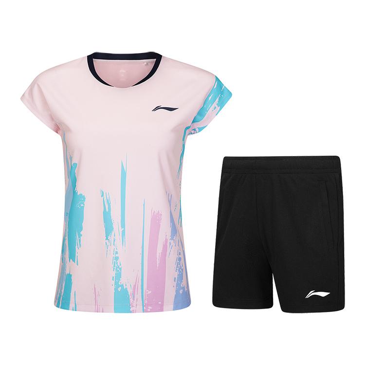 Li Ning Бадминтон Серия Модный принт Колорблок Трендовый Дышащий Быстросохнущий Прохладный V-образный вырез Спортивный Комплект для отдыха Женские комплекты AATV044-4 S
Li Ning Бадминтон Серия Модный принт Колорблок Трендовый Дышащий Быстросохнущий Прохладный V-образный вырез Спортивный Комплект для отдыха Женские комплекты AATV044-4 S