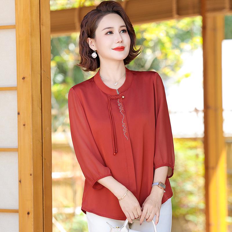 Middle-aged Women s Chinese Style Summer T-shirt: 2026 Design, Seven-point Sleeve Top, Stylish for Middle-aged and Elderly XL (90-105 lbs) помаранчево-червоний
Middle-aged Women s Chinese Style Summer T-shirt: 2026 Design, Seven-point Sleeve Top, Stylish for Middle-aged and Elderly XL (90-105 lbs) помаранчево-червоний