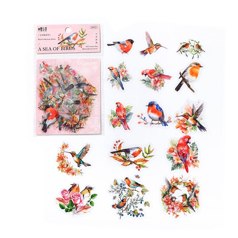 30 pcs/pack Bird Collection Series PET material Stickers DIY Scrapbooking Decor Junk Journal Supplies Sticker Stationery
30 pcs/pack Bird Collection Series PET material Stickers DIY Scrapbooking Decor Junk Journal Supplies Sticker Stationery