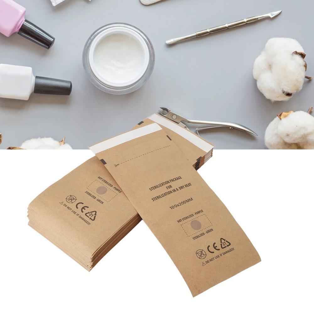 100PCS Sterilizable Self Sealing Pouch Kraft Paper Cleansing Bag Nail Art Tools Bag Nail Salons
100PCS Sterilizable Self Sealing Pouch Kraft Paper Cleansing Bag Nail Art Tools Bag Nail Salons