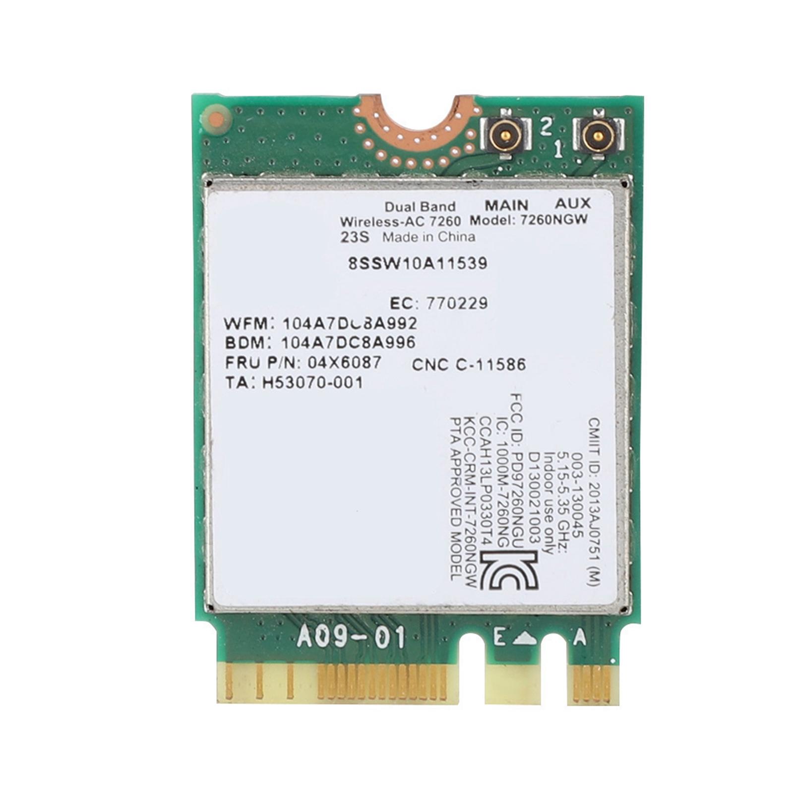 Для Intel 7260AC 7260NGW Дводіапазонна бездротова мережева карта Для Lenovo IBM Thinkpad FRU04X6087
Для Intel 7260AC 7260NGW Дводіапазонна бездротова мережева карта Для Lenovo IBM Thinkpad FRU04X6087