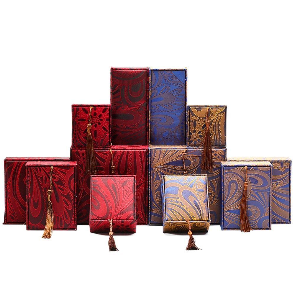 Rectangular Tassel Jewelry Box Linen Jewelry Display Box Vintage Bracelet Storage Box Necklace 7.5*10*3.5cm-Style C
Rectangular Tassel Jewelry Box Linen Jewelry Display Box Vintage Bracelet Storage Box Necklace 7.5*10*3.5cm-Style C