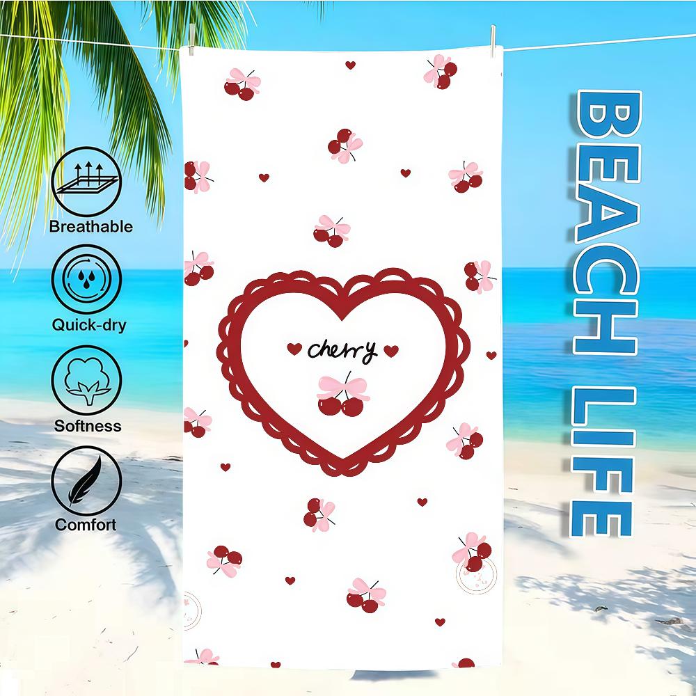 CHERRY cartoon Towel Textile Bathrobe Beach Quick-Drying Lightweight Portable Camping Swim Pool Travel W30*H60(CM)
CHERRY cartoon Towel Textile Bathrobe Beach Quick-Drying Lightweight Portable Camping Swim Pool Travel W30*H60(CM)