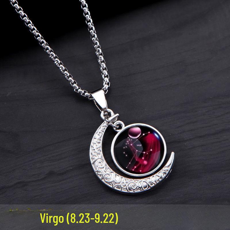 Glow-in-the-Dark Zodiac Pendant Necklace - Retro, Unisex, Trendy, and Personalized.
Glow-in-the-Dark Zodiac Pendant Necklace - Retro, Unisex, Trendy, and Personalized.