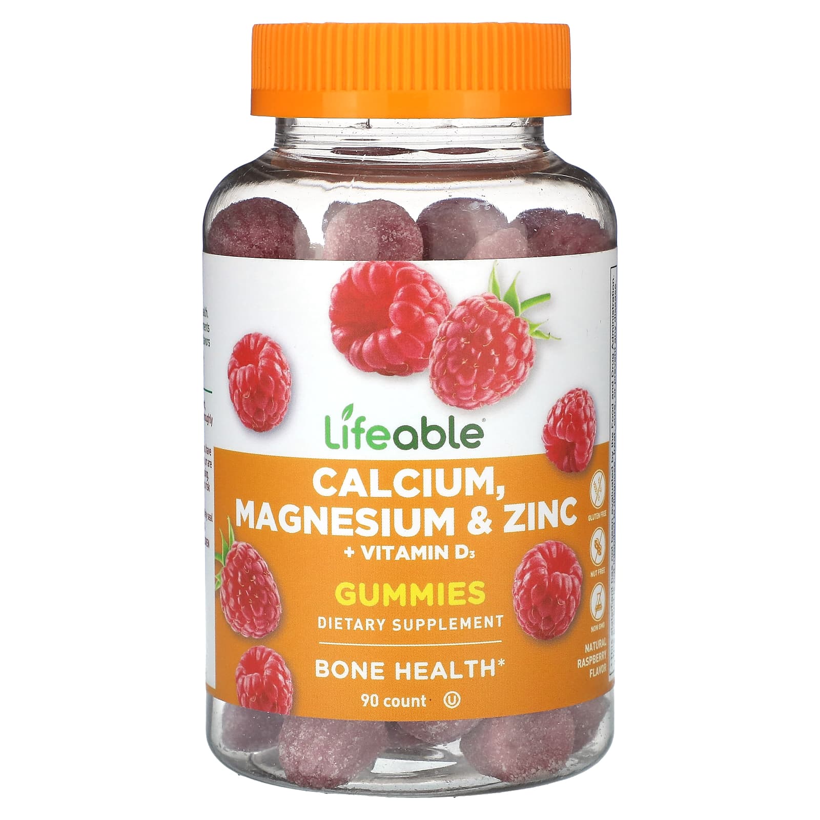 Calcium, Magnesium and Zinc + Vitamin D3 Gummies, Natural Raspberry Flavor, 90 Gummies
Calcium, Magnesium and Zinc + Vitamin D3 Gummies, Natural Raspberry Flavor, 90 Gummies