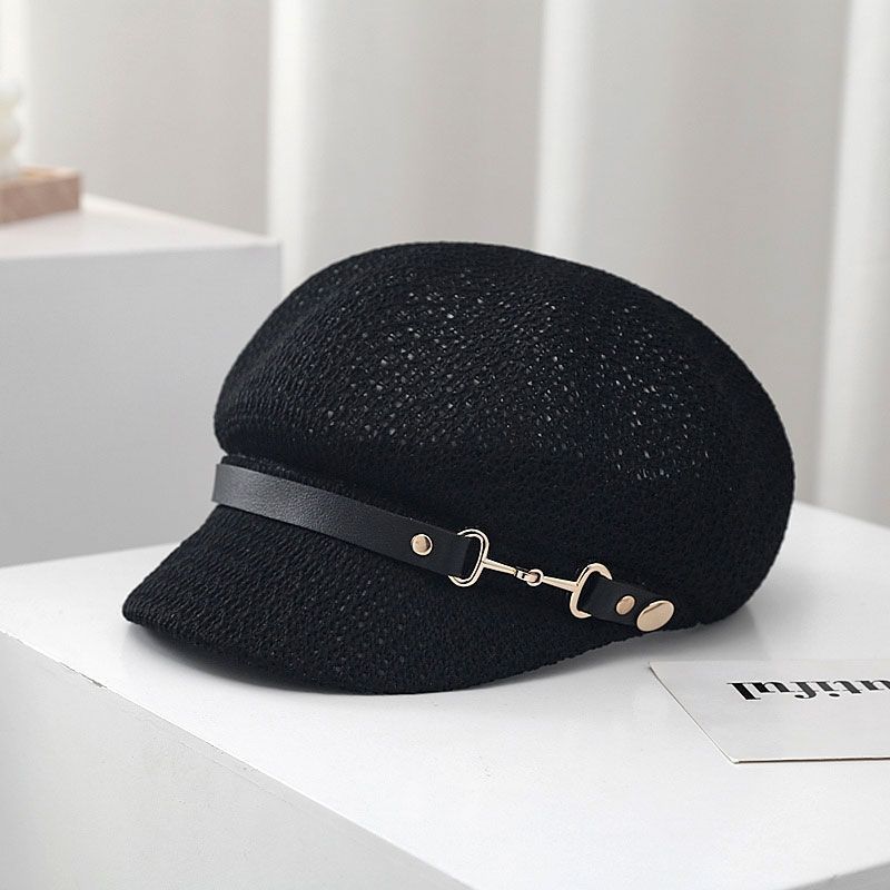 Hollow Out Breathable Beret Hat for Women Sun Protection Korean Style Spring Summer Versatile Outdoor Daily Wear Artist Visor XS(old) чорний
Hollow Out Breathable Beret Hat for Women Sun Protection Korean Style Spring Summer Versatile Outdoor Daily Wear Artist Visor XS(old) чорний