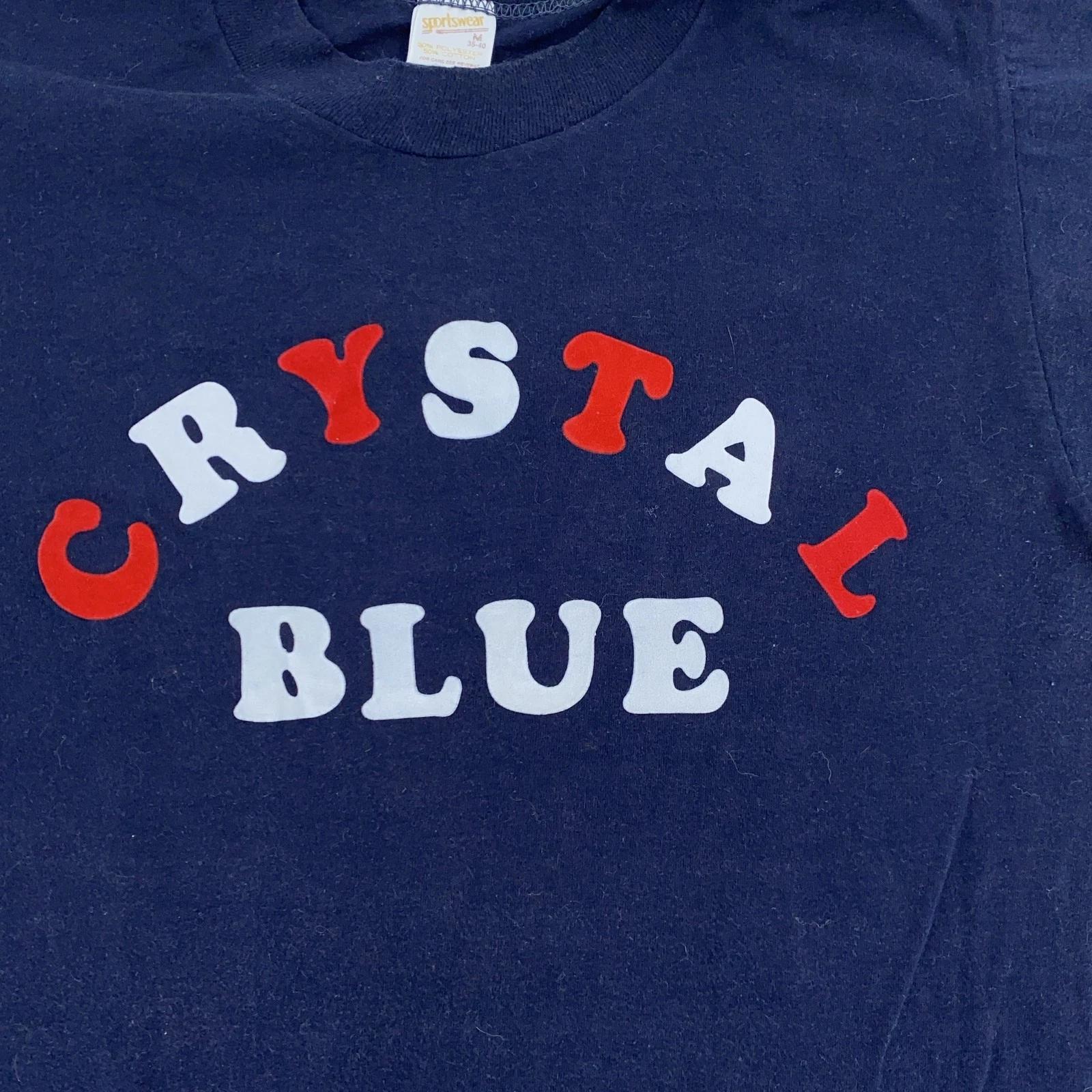 Vintage Crystal Blue Flocked Letters Shirt Mens XS/X Made USA 70s 80s Tee 2XL
Vintage Crystal Blue Flocked Letters Shirt Mens XS/X Made USA 70s 80s Tee 2XL