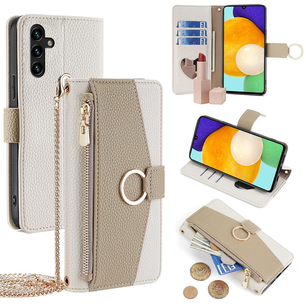 For Samsung Galaxy A13 5G Leather Case Wallet Stand Phone Cover with Shoulder Strap and Mirror A
For Samsung Galaxy A13 5G Leather Case Wallet Stand Phone Cover with Shoulder Strap and Mirror A