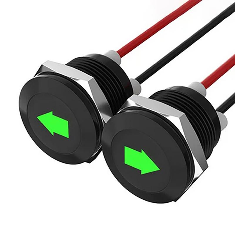 New! 2Pcs Green Single Arrow Symbols 12V LED Indicator 12mm Wire Lead Metal Turn Signal Lamp Dash Light Car Lights Accessories
New! 2Pcs Green Single Arrow Symbols 12V LED Indicator 12mm Wire Lead Metal Turn Signal Lamp Dash Light Car Lights Accessories