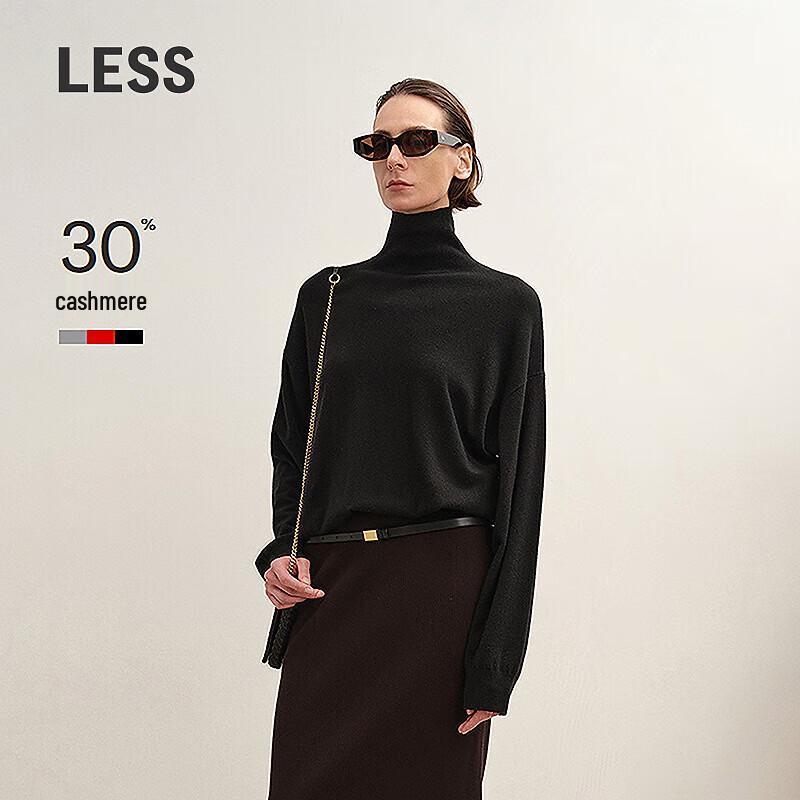 LESS Women s High-Neck Cashmere Blend Pullover Sweater S
LESS Women s High-Neck Cashmere Blend Pullover Sweater S
