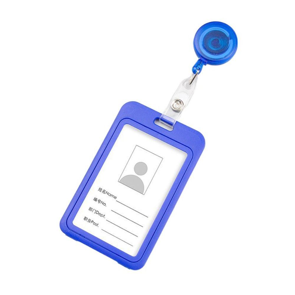 Solid Card Cover Sleeve with Clip Plastic Bus Card Cover Case Business royal blue-B
Solid Card Cover Sleeve with Clip Plastic Bus Card Cover Case Business royal blue-B