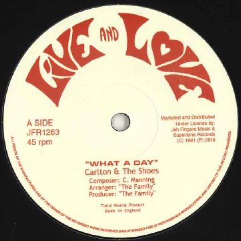 12-дюймовая пластинка CARLTON & THE SHOES - What A Day / Версия JFR1263 Live & Love/Jah 2019 UK Reggae, Ska & Dub Б/у
12-дюймовая пластинка CARLTON & THE SHOES - What A Day / Версия JFR1263 Live & Love/Jah 2019 UK Reggae, Ska & Dub Б/у