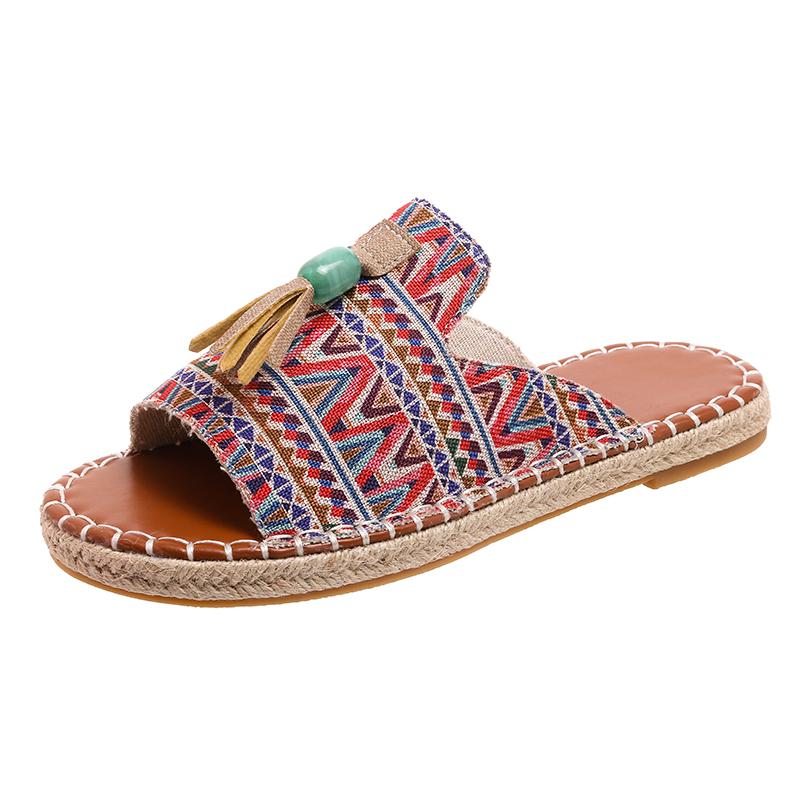 Fashion Plus Size Flat Slippers Women Summer New Round Toe Open Toe Soft Sole Non-slip Tassel Beach Shoes for Women 43
Fashion Plus Size Flat Slippers Women Summer New Round Toe Open Toe Soft Sole Non-slip Tassel Beach Shoes for Women 43