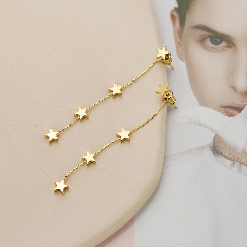Fashion Glossy Five Pointed Star Long Tassel Earrings For Women Temperament Sweet Exaggerated Dangle Earrings Jewelry золотой
Fashion Glossy Five Pointed Star Long Tassel Earrings For Women Temperament Sweet Exaggerated Dangle Earrings Jewelry золотой