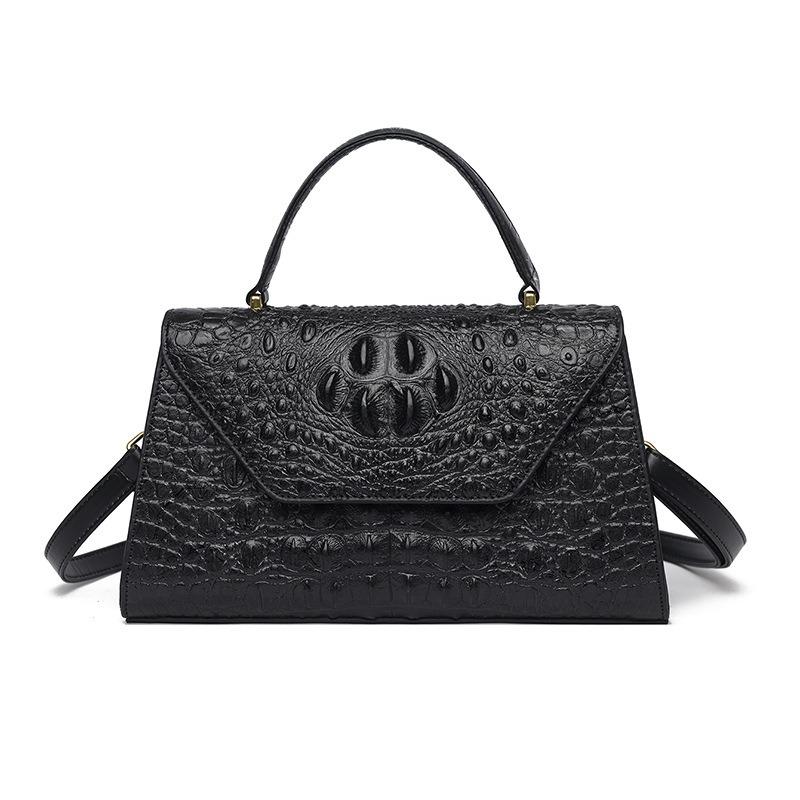 New crocodile leather pattern women s bag, genuine leather handbag bag, fashion messenger shoulder bag, simple small square bag. 27*17*11cm чорний
New crocodile leather pattern women s bag, genuine leather handbag bag, fashion messenger shoulder bag, simple small square bag. 27*17*11cm чорний