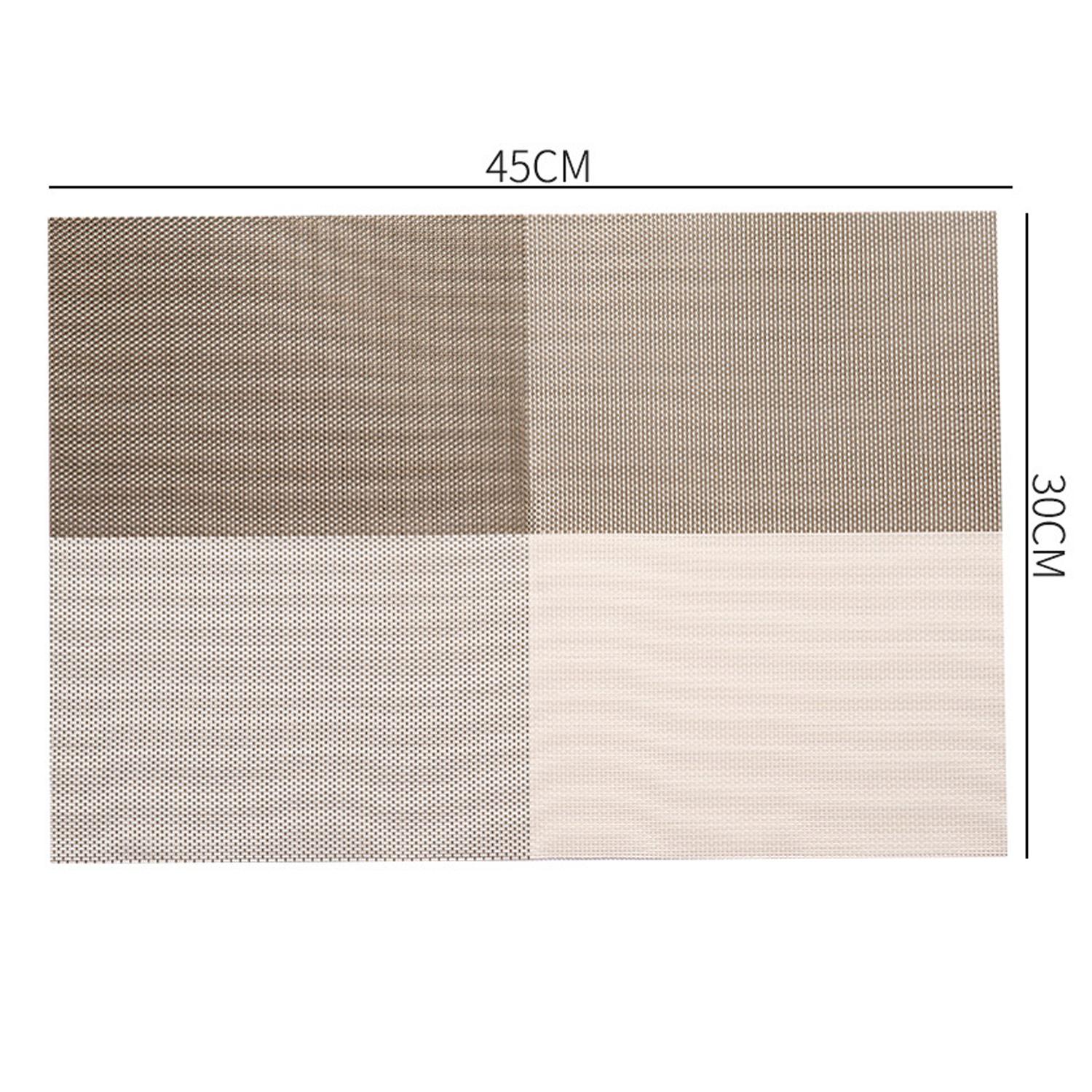 5pcs Table Mats Heat-resistant Non-slip Washable Table Mats Kitchen Tableware Placemats Pvc Vinyl Woven Table Mats 45X30CM
5pcs Table Mats Heat-resistant Non-slip Washable Table Mats Kitchen Tableware Placemats Pvc Vinyl Woven Table Mats 45X30CM