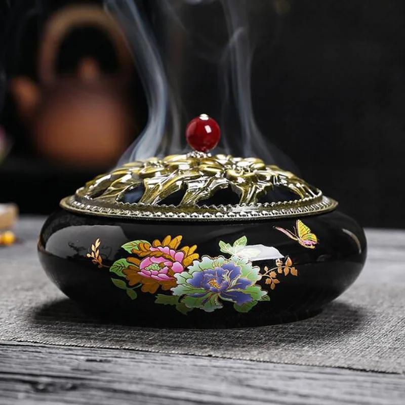 Porcelain Black Sandalwood Coil Incense Holder Hollow Flower Pattern Aroma Burner Fragrance Censer Home Decor
Porcelain Black Sandalwood Coil Incense Holder Hollow Flower Pattern Aroma Burner Fragrance Censer Home Decor