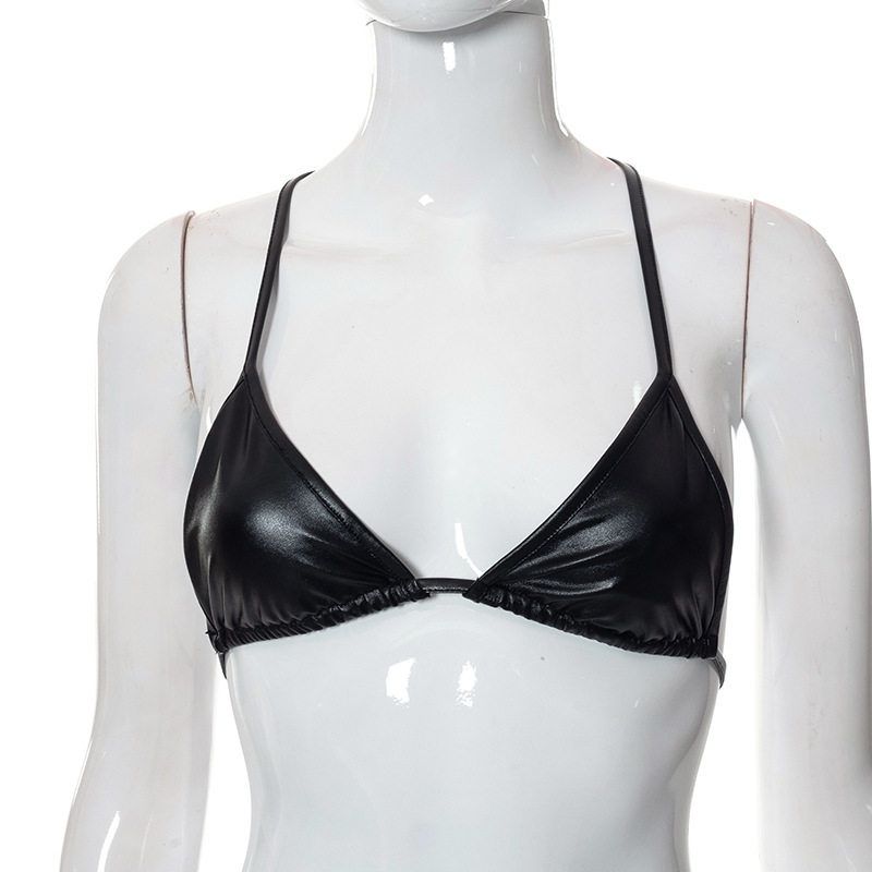 C22Tp148 European and American Women s Clothing 2022 Summer New Style Pu Leather Halter Neck Sexy Swimsuit Vest T-Shirt Top Black One Size Fits All
C22Tp148 European and American Women s Clothing 2022 Summer New Style Pu Leather Halter Neck Sexy Swimsuit Vest T-Shirt Top Black One Size Fits All