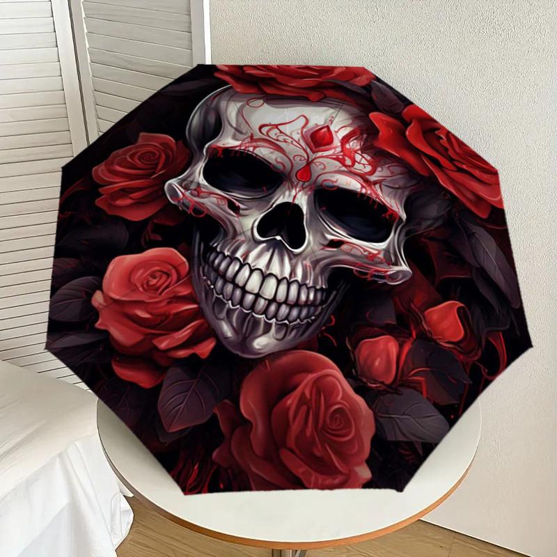 1pc Day of the Dead Skull with Roses Umbrella with Plastic Handle,Suitable for All Seasons Home Travel Outdoor UmbrellaDD272
1pc Day of the Dead Skull with Roses Umbrella with Plastic Handle,Suitable for All Seasons Home Travel Outdoor UmbrellaDD272