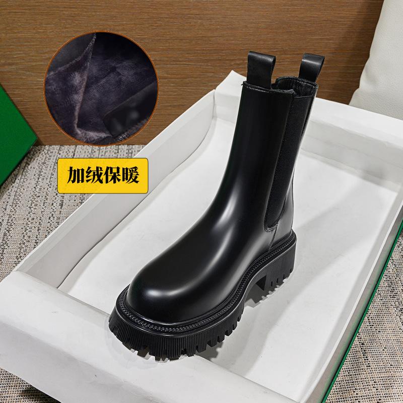 ~ Ботинки Мартина Женские Ботинки Челси на платформе с капюшоном Короткие ботинки Весенне-осенние Одинарные ботинки 40