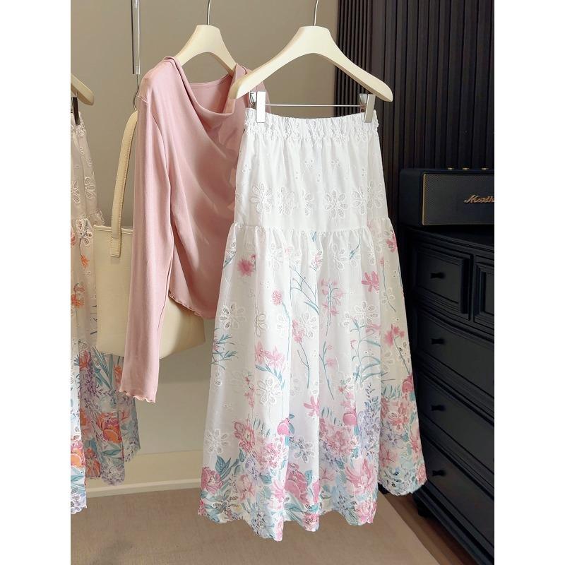 Heavy industry embroidery hollow flower skirt women s spring and autumn new casual versatile A-line large swing midi skirt One size fits all
Heavy industry embroidery hollow flower skirt women s spring and autumn new casual versatile A-line large swing midi skirt One size fits all