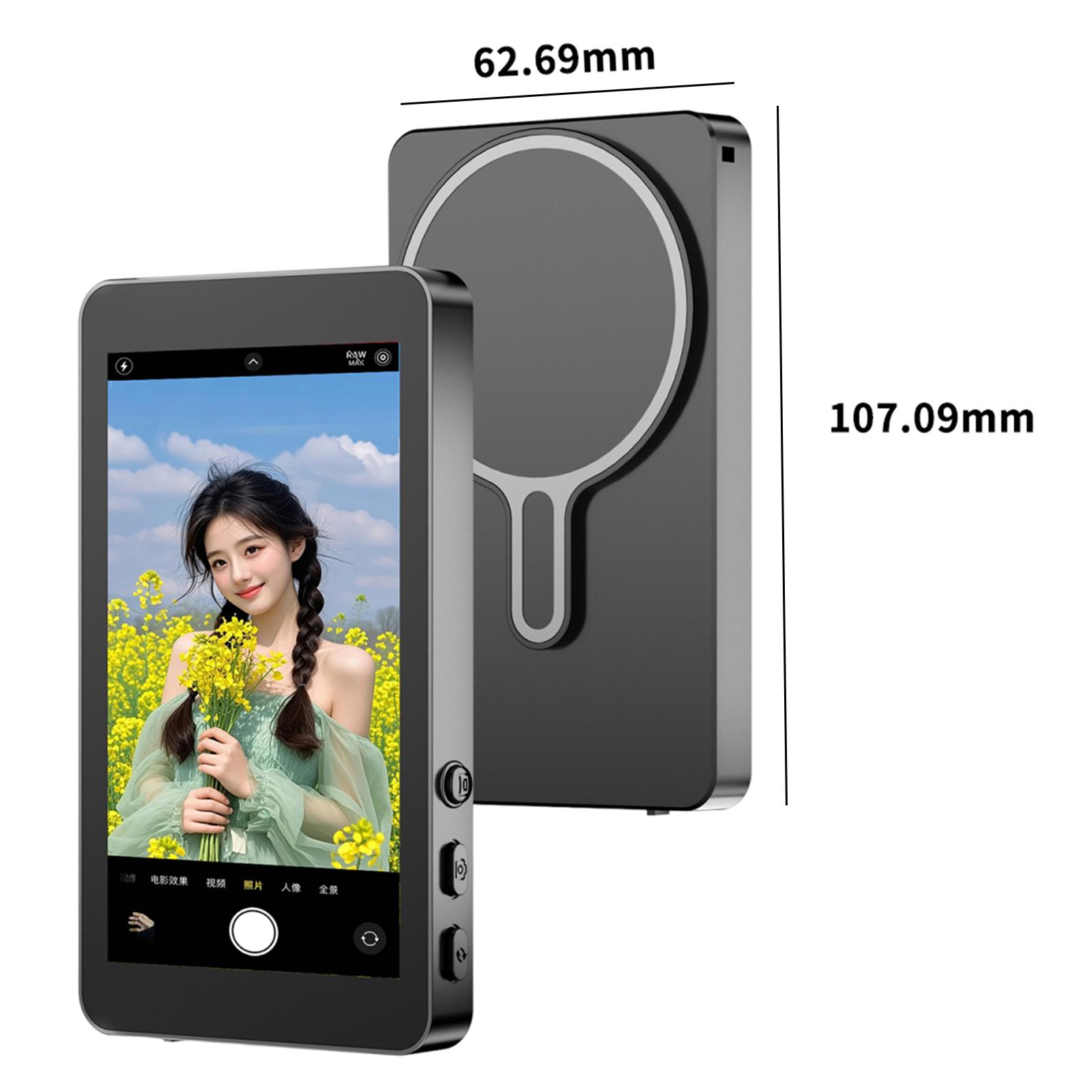 Magnetic Phone Selfie Screen Monitor Bluetooth Remote Selfie Rear Camera Vlog Live Stream Video Recording for iPhone For Android чорний
Magnetic Phone Selfie Screen Monitor Bluetooth Remote Selfie Rear Camera Vlog Live Stream Video Recording for iPhone For Android чорний