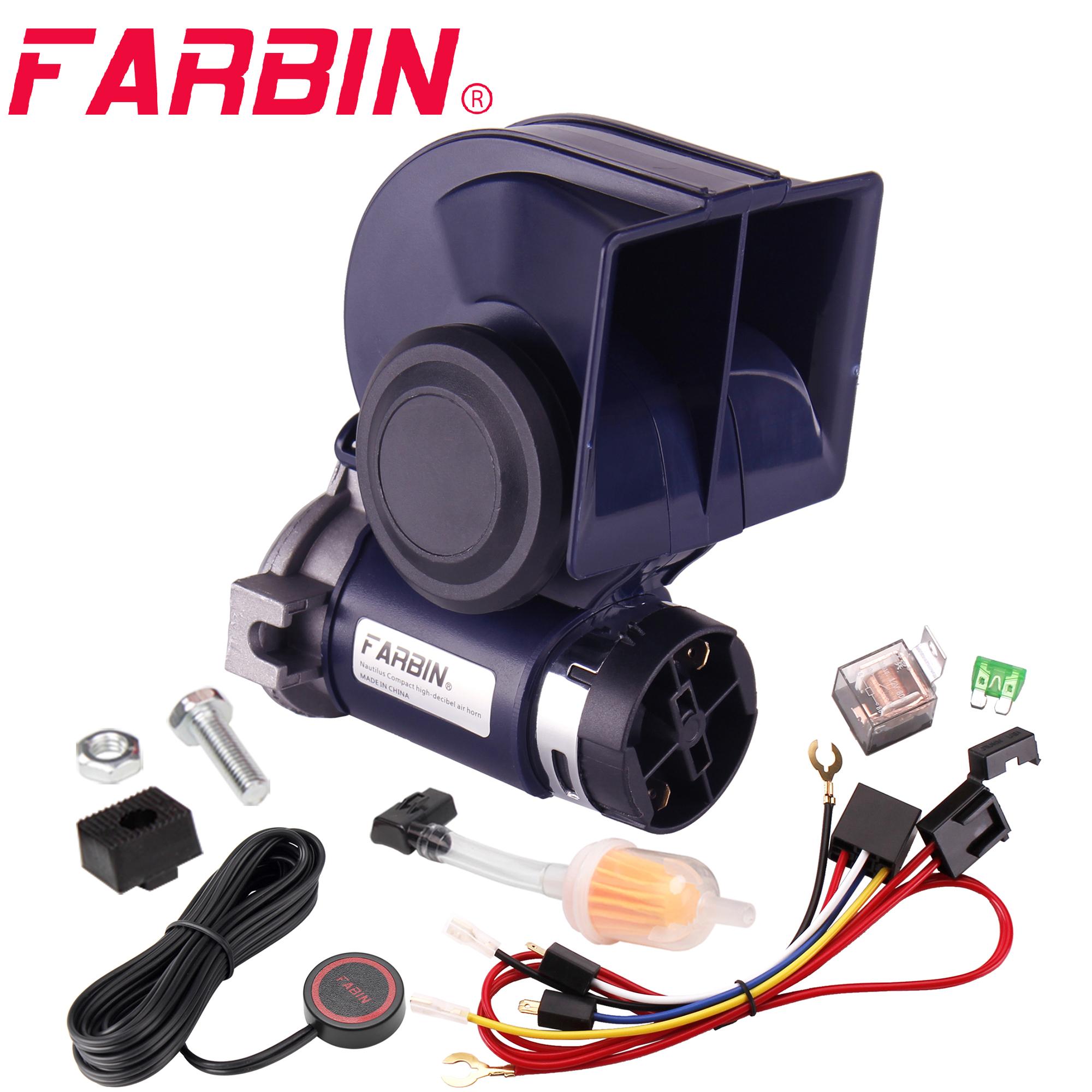 Воздушный звуковой сигнал Farbin Snail с реле компрессора, 12 В, 150 дБ, супер громкий двухтональный автомобильный звуковой сигнал для грузовика, мотоцикла, автомобиля
Воздушный звуковой сигнал Farbin Snail с реле компрессора, 12 В, 150 дБ, супер громкий двухтональный автомобильный звуковой сигнал для грузовика, мотоцикла, автомобиля