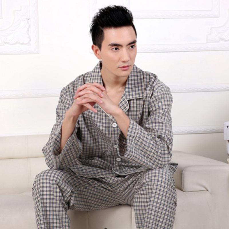 Мужской пижамный комплект большого размера в клетку из хлопка - С длинным рукавом, Свободного кроя, Домашняя одежда XL
Мужской пижамный комплект большого размера в клетку из хлопка - С длинным рукавом, Свободного кроя, Домашняя одежда XL