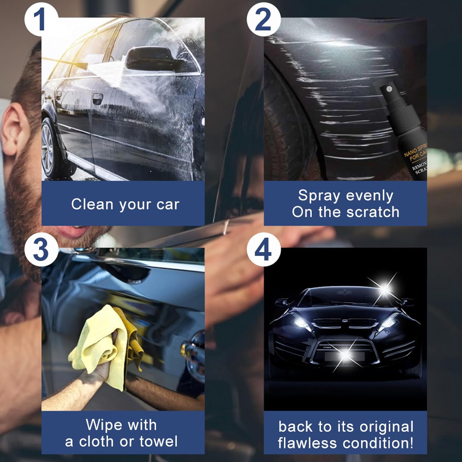 P40 Car Scratch Quick Repair Nano Spray, наноспрей для автомобиля, средство для удаления глубоких царапин C-ar Scratc-h (1) 1
P40 Car Scratch Quick Repair Nano Spray, наноспрей для автомобиля, средство для удаления глубоких царапин C-ar Scratc-h (1) 1