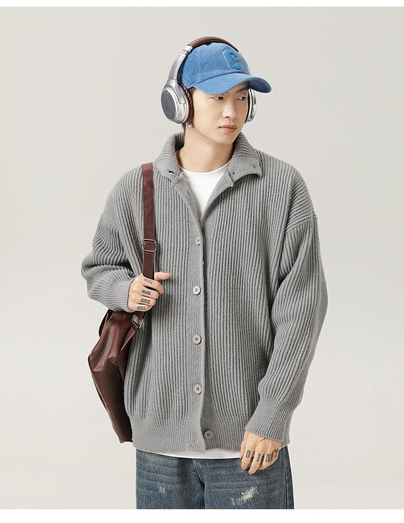 Men s High-neck Cardigan Sweater, Color Knitwear, Loose-fitting Stand-collar Coat L
Men s High-neck Cardigan Sweater, Color Knitwear, Loose-fitting Stand-collar Coat L