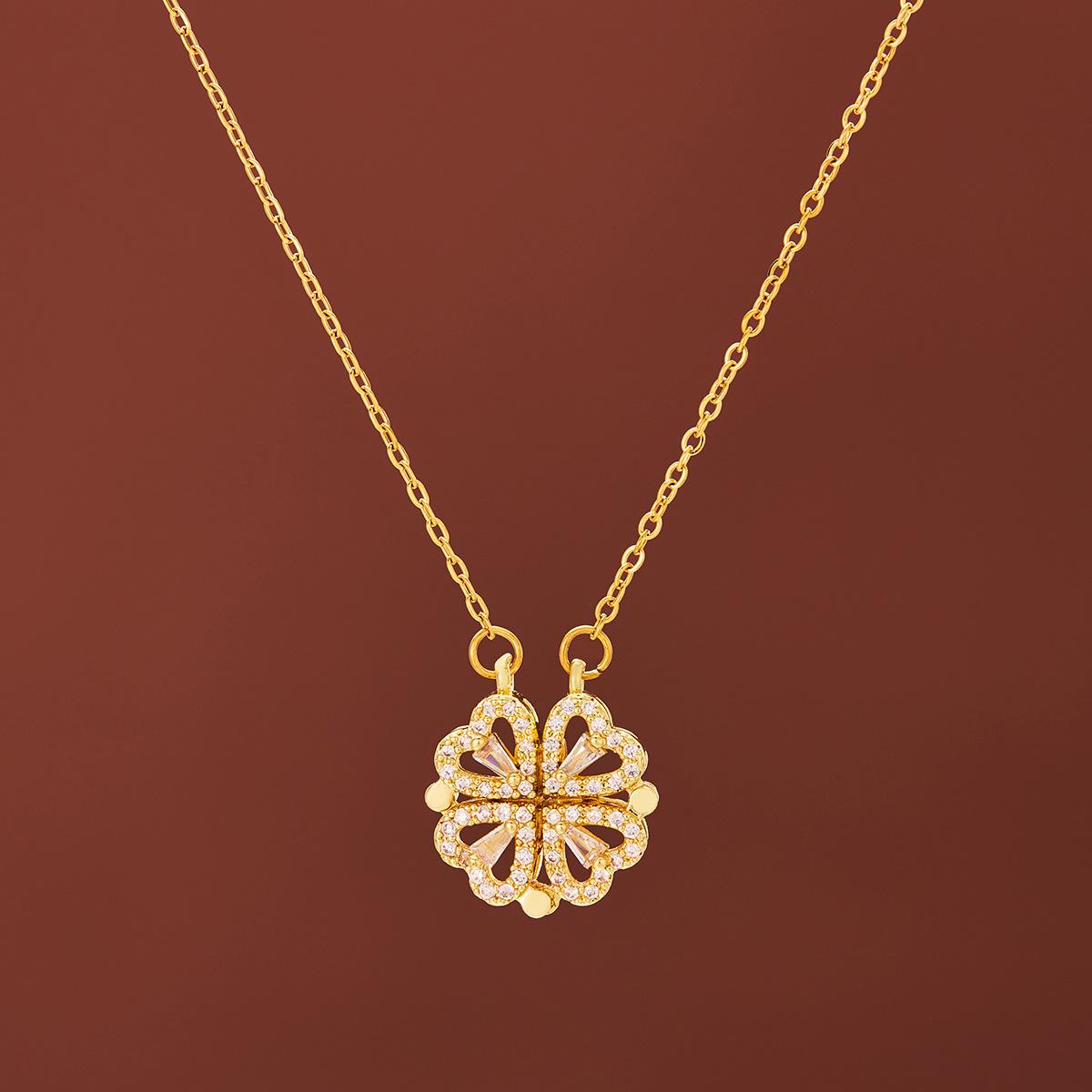 Wenjian Influencer Heart-Shaped Folding Necklace: Japanese & Korean Style, Women s Clavicle Chain with Deformable Four-Leaf Clover Lucky Heart
Wenjian Influencer Heart-Shaped Folding Necklace: Japanese & Korean Style, Women s Clavicle Chain with Deformable Four-Leaf Clover Lucky Heart