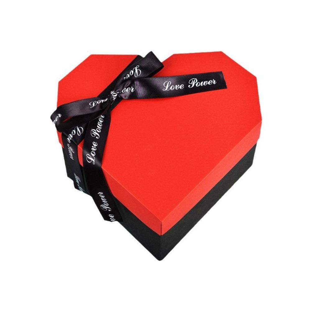 Бумажная коробка-взрыв с сердечками, самоклеящийся DIY фотоальбом ручной работы, День святого Валентина красный/чёрный