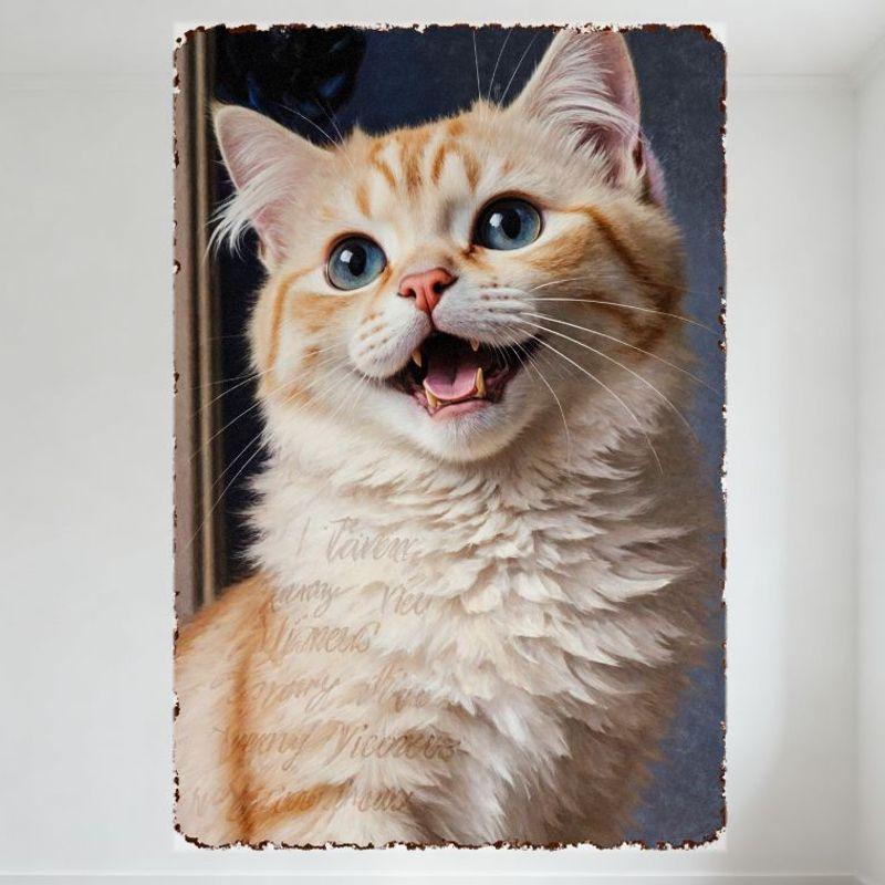Fluffy Orange White Cat with Blue Eyes Surprised Expression Cute Lively Metal Tin Sign Decorative Wall Art for Home Office Bedro 20x30cm(7.8x11.8inch)
Fluffy Orange White Cat with Blue Eyes Surprised Expression Cute Lively Metal Tin Sign Decorative Wall Art for Home Office Bedro 20x30cm(7.8x11.8inch)