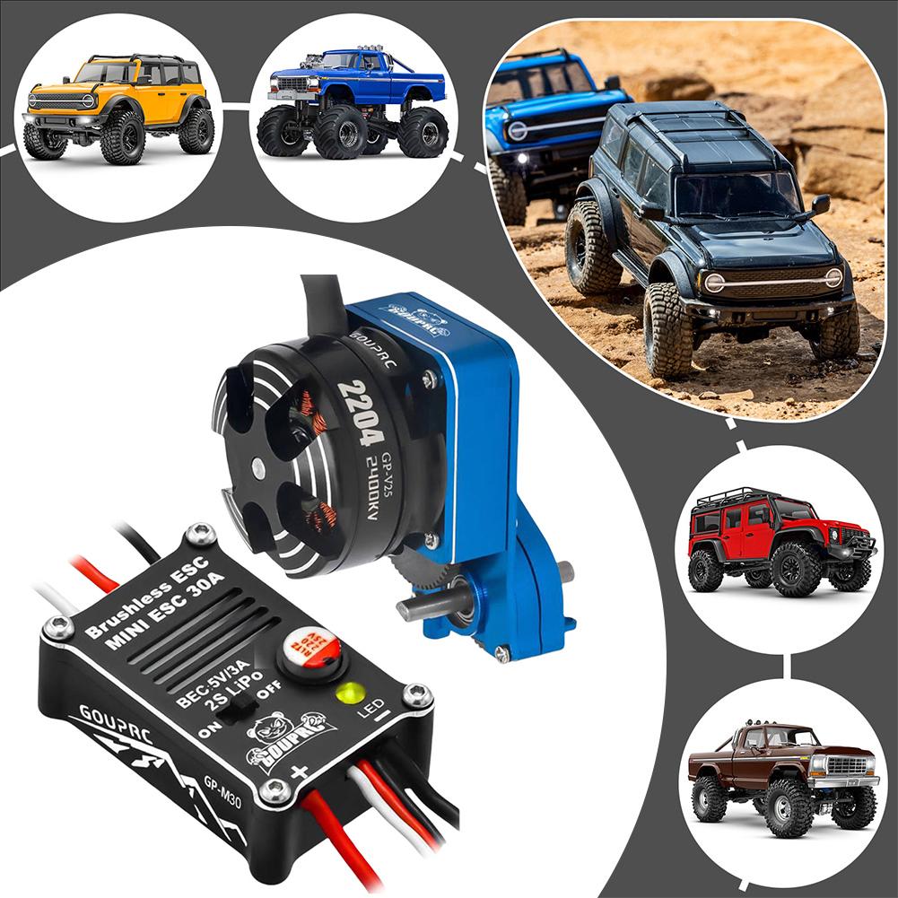 2204 2400KV Brushless Outrunner Motor W/ Transmission and 30A ESC for SCX24 RC Crawler Axial 1/24 RC Car Truck синій
2204 2400KV Brushless Outrunner Motor W/ Transmission and 30A ESC for SCX24 RC Crawler Axial 1/24 RC Car Truck синій