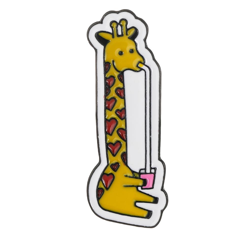 Funny Giraffe Drinking Design Enamel Lapel Pins Cartoon Animal And Drink Shaped Brooches Backpack Bag Badge
Funny Giraffe Drinking Design Enamel Lapel Pins Cartoon Animal And Drink Shaped Brooches Backpack Bag Badge