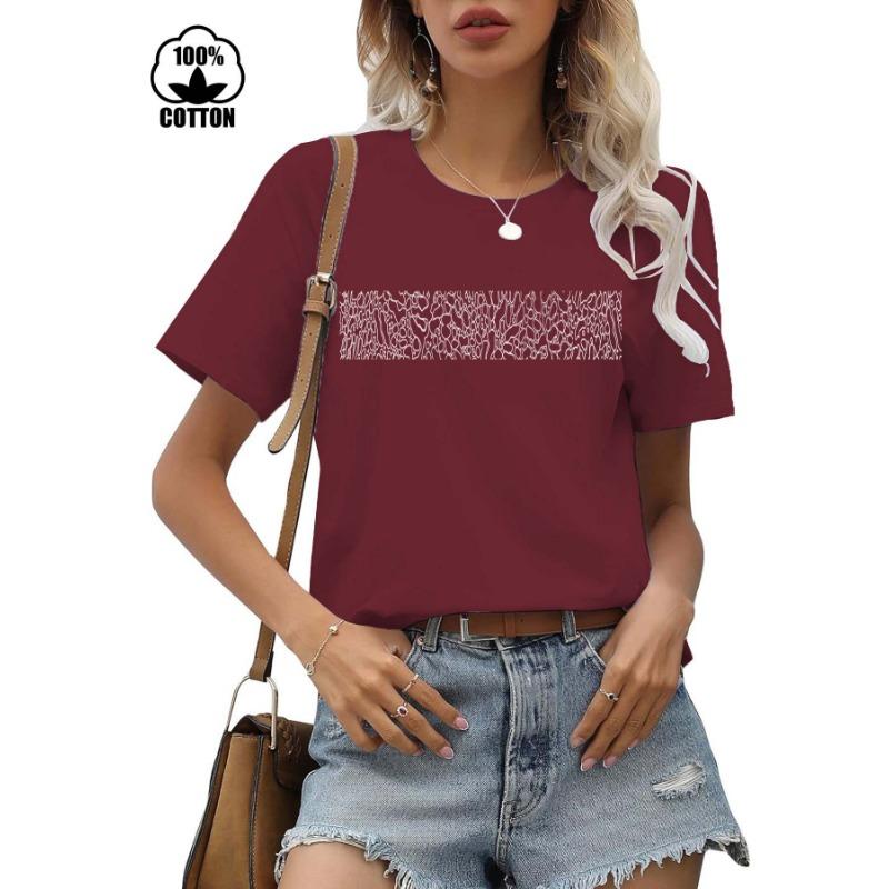 Футболка из хлопка с короткими рукавами и круглым вырезом с принтом для женщин S
Футболка из хлопка с короткими рукавами и круглым вырезом с принтом для женщин S