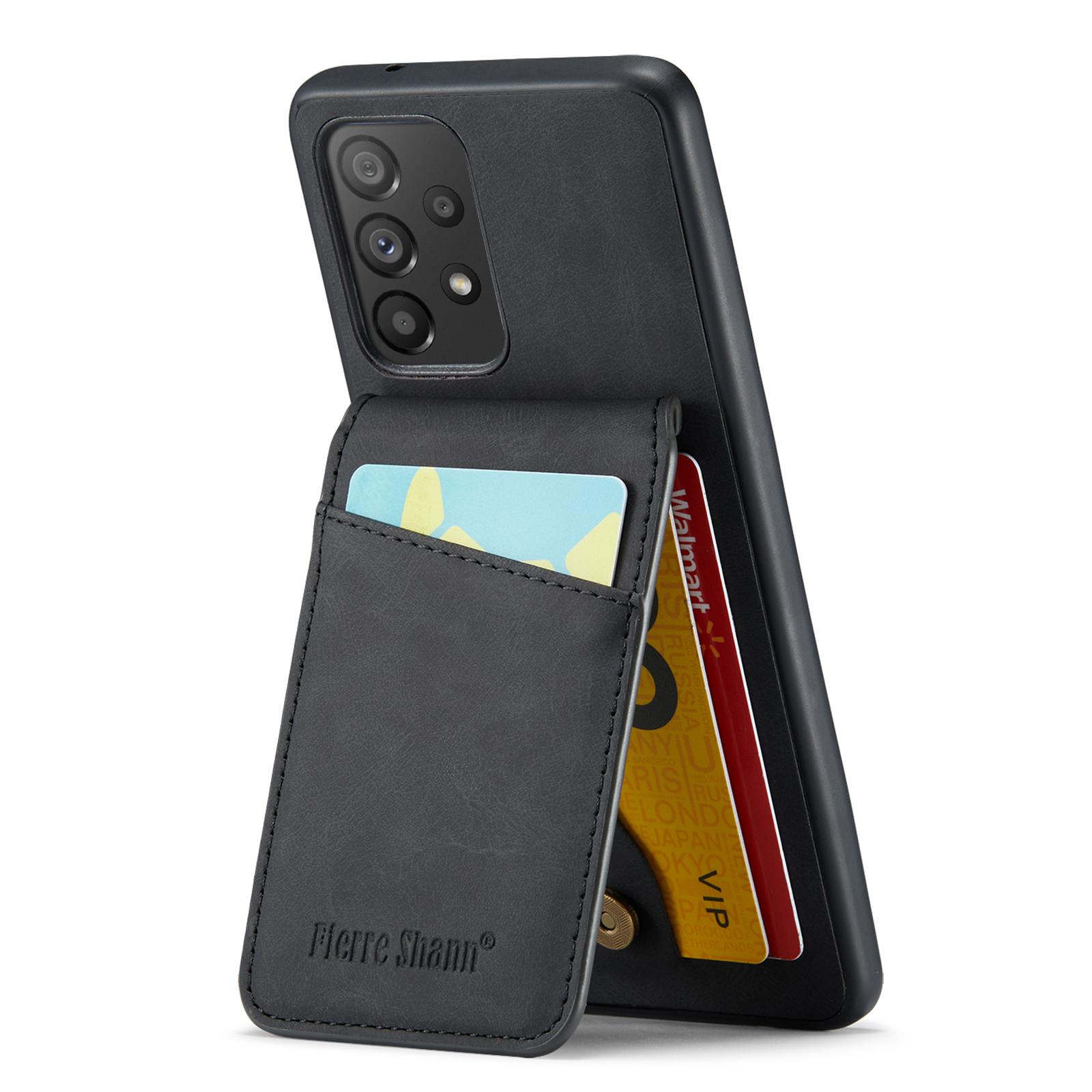 FIERRE SHANN For Samsung Galaxy A52 4G/5G/A52s 5G PU Leather+TPU Kickstand Shell RFID Blocking Card Holder Phone Case Black
FIERRE SHANN For Samsung Galaxy A52 4G/5G/A52s 5G PU Leather+TPU Kickstand Shell RFID Blocking Card Holder Phone Case Black