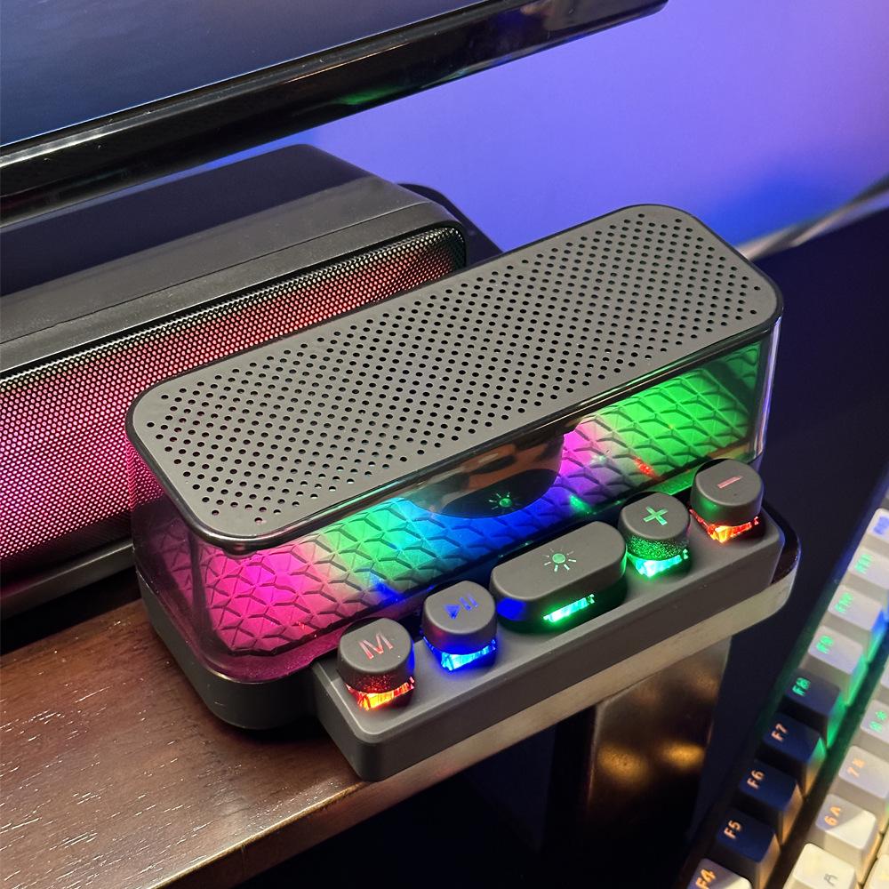 Красочная клавиатура, динамик Bluetooth, сабвуфер, украшение стола, ночные огни, крутая колонка для электронной коммерции, звуковая система
Красочная клавиатура, динамик Bluetooth, сабвуфер, украшение стола, ночные огни, крутая колонка для электронной коммерции, звуковая система