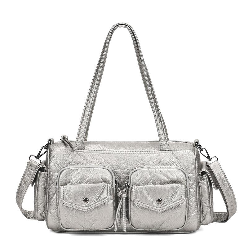 New European and American Retro Tote Bag for Niche Women, Multi Pocket Crossbody Bag, Large Capacity Handbag срібний
New European and American Retro Tote Bag for Niche Women, Multi Pocket Crossbody Bag, Large Capacity Handbag срібний