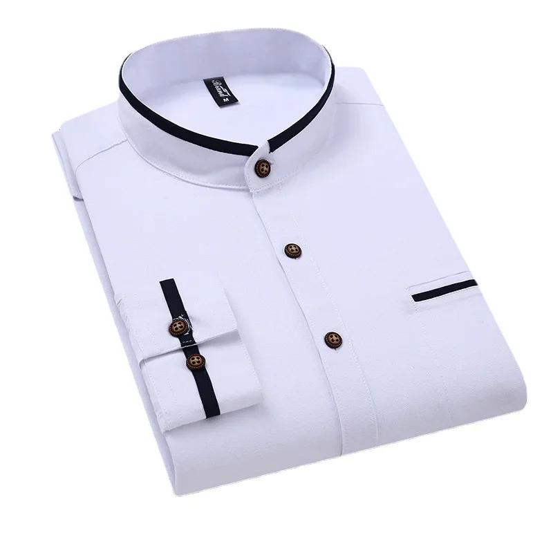Men s Clothing Long Sleeve Regular-fit Button Down Stand Shirts Casual Solid Oxford Dress White Shirt Single Patch Pocket 5XL
Men s Clothing Long Sleeve Regular-fit Button Down Stand Shirts Casual Solid Oxford Dress White Shirt Single Patch Pocket 5XL