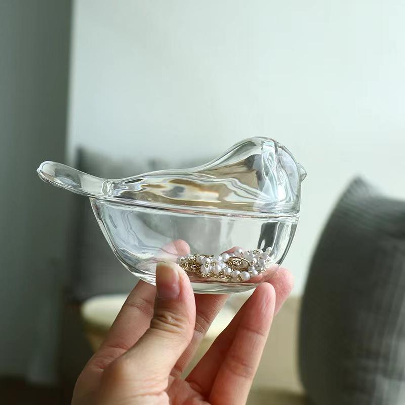Vintage Clear Glass Jewelry Jar Birdie Candy Jar Home Cotton Swab Box Glass Container Modern Animal Birdie Jar Home Decor Crafts бурштин
Vintage Clear Glass Jewelry Jar Birdie Candy Jar Home Cotton Swab Box Glass Container Modern Animal Birdie Jar Home Decor Crafts бурштин