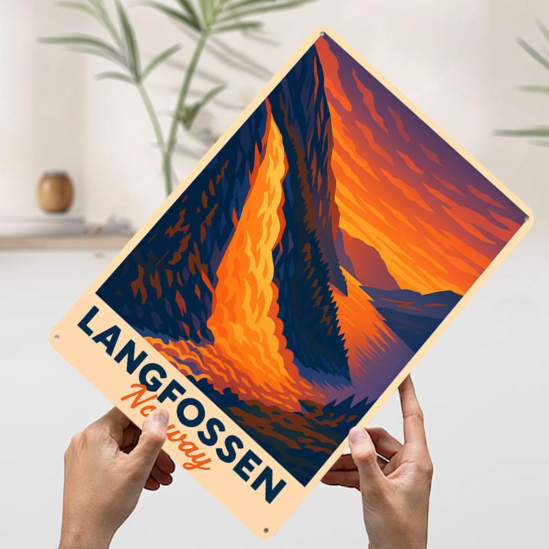 Langfossen Norway Travel Printed Poster Customized Wall Art Retro Vintage Metal Tin Signs for Decoration Living Room Decor Men 7.9x11.8In(20x30cm)
Langfossen Norway Travel Printed Poster Customized Wall Art Retro Vintage Metal Tin Signs for Decoration Living Room Decor Men 7.9x11.8In(20x30cm)