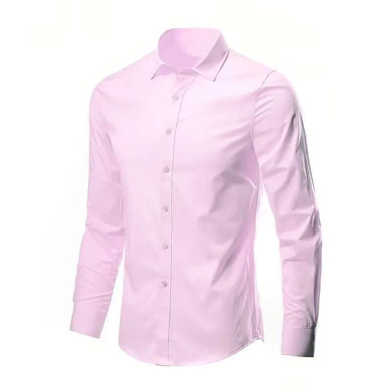 Solid Color Wrinkle Free Slim Fit Shirt Pure Color Ironing Free Silm Lapel Shirt 3 L
Solid Color Wrinkle Free Slim Fit Shirt Pure Color Ironing Free Silm Lapel Shirt 3 L