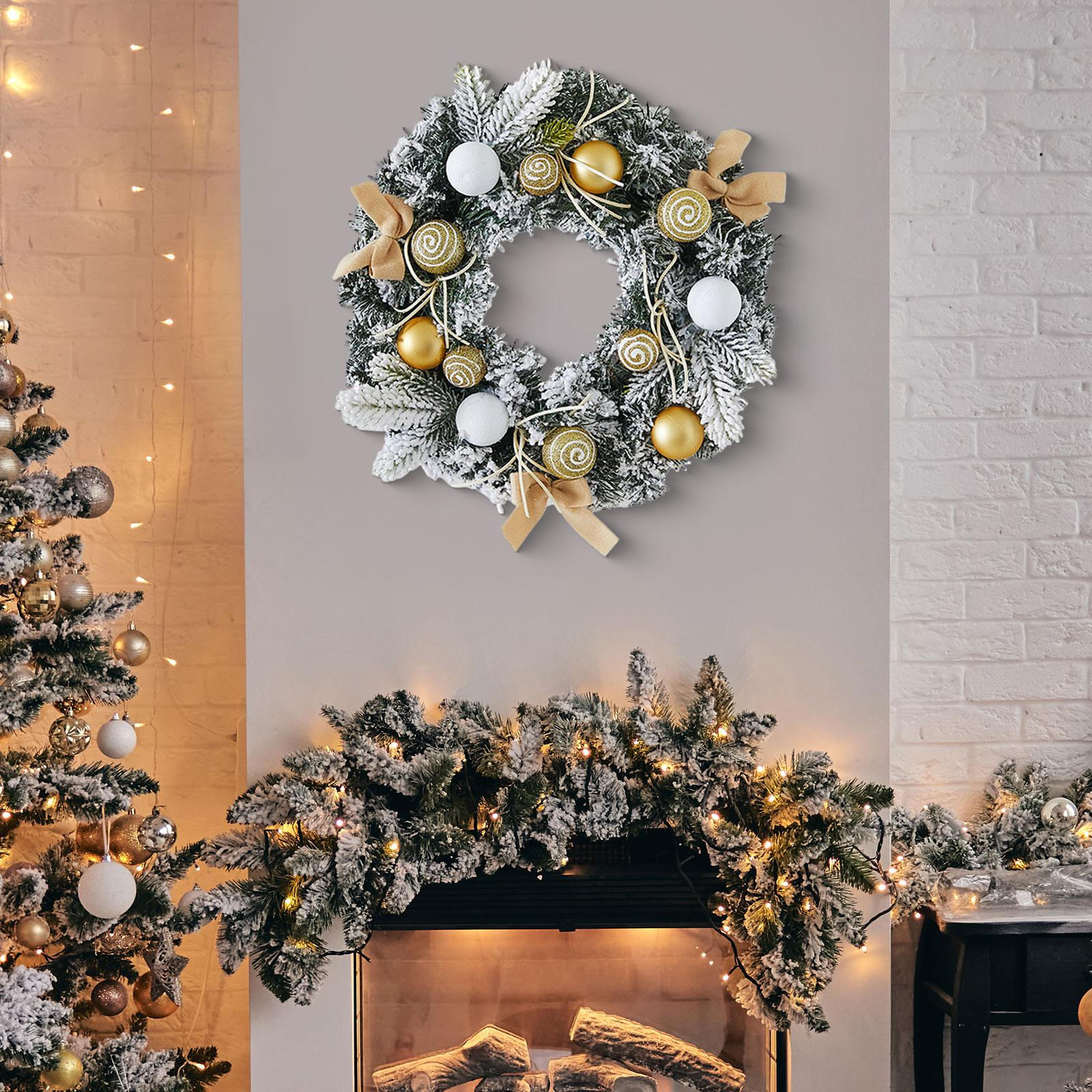 Искусственный рождественский венок с украшениями для двери и окна 30 cm
Искусственный рождественский венок с украшениями для двери и окна 30 cm