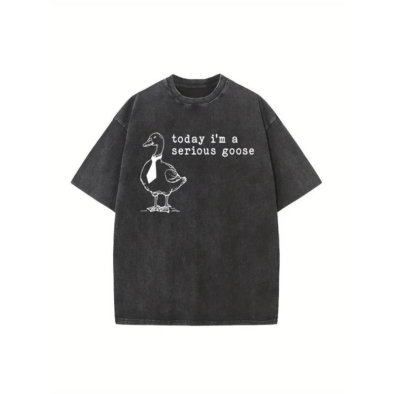 European sizes Men s T-Shirt Featuring The Phrase Today I Am A Serious Goose Printed on It. This Wax Print Casual Streetwear Offers a Regular Fit S чёрный
European sizes Men s T-Shirt Featuring The Phrase Today I Am A Serious Goose Printed on It. This Wax Print Casual Streetwear Offers a Regular Fit S чёрный