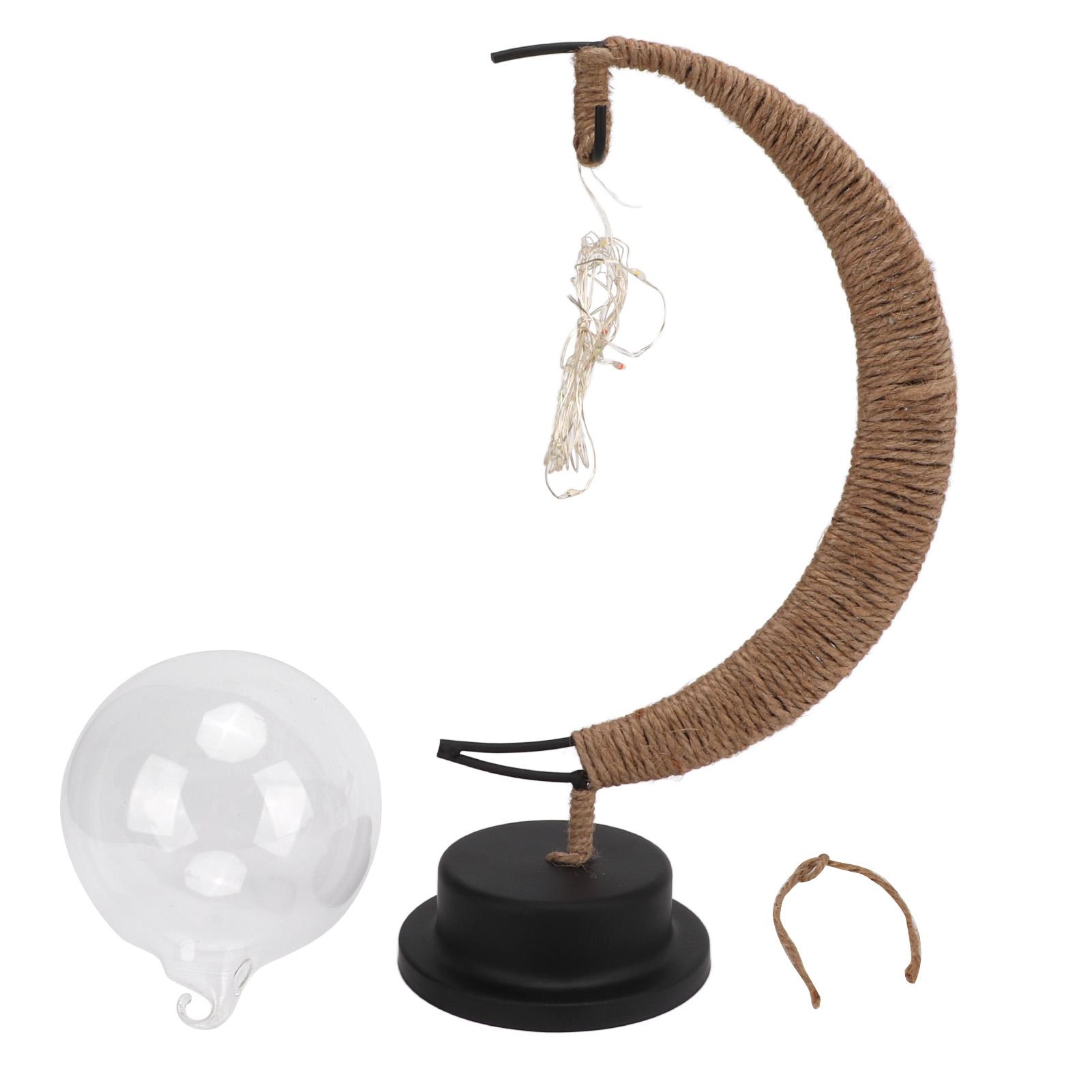Color LED Moon Ball Modeling Lamp Hemp Rope Wrought Exquisite Durable Moon Shaped Light
Color LED Moon Ball Modeling Lamp Hemp Rope Wrought Exquisite Durable Moon Shaped Light
