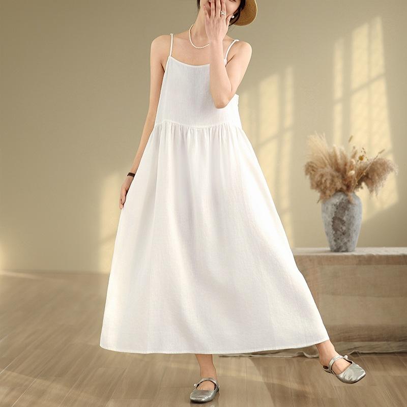2025 summer new solid color large size cotton and linen suspender skirt women s casual simple multi-color adjustable suspender pocket long skirt 2XL
2025 summer new solid color large size cotton and linen suspender skirt women s casual simple multi-color adjustable suspender pocket long skirt 2XL