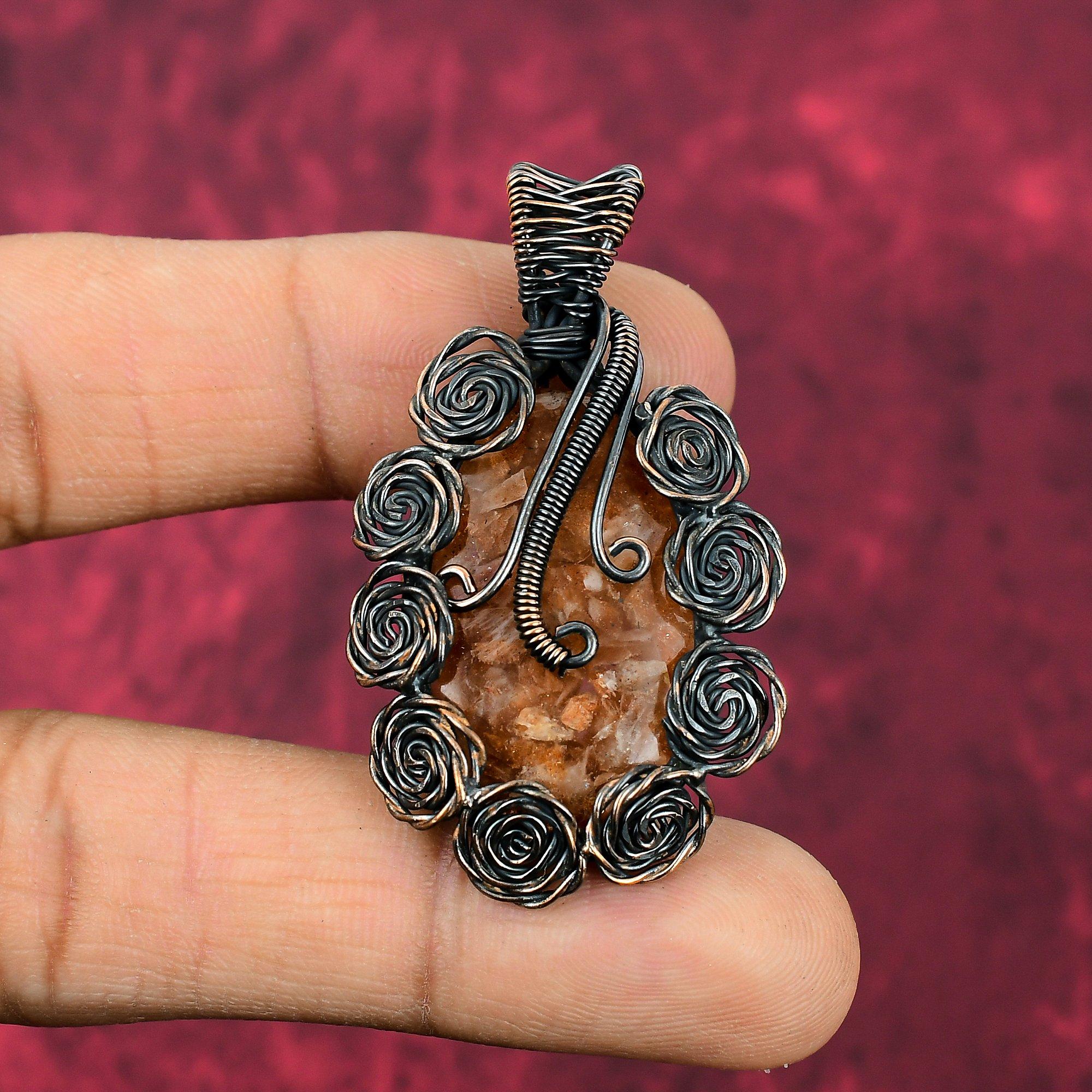 Sunstone Pendant Copper Wire Wrapped Pendant Copper Jewelry Handmade Natural Gemstone Pendant Wire Wrap Jewelry Flower Pendant Gifts For Her
Sunstone Pendant Copper Wire Wrapped Pendant Copper Jewelry Handmade Natural Gemstone Pendant Wire Wrap Jewelry Flower Pendant Gifts For Her